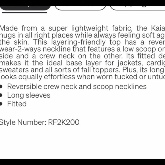 SPLENDID Kaia Long Sleeve Reversible Scoop Neck Tee “Penny” SZ S - Picture 3 of 3